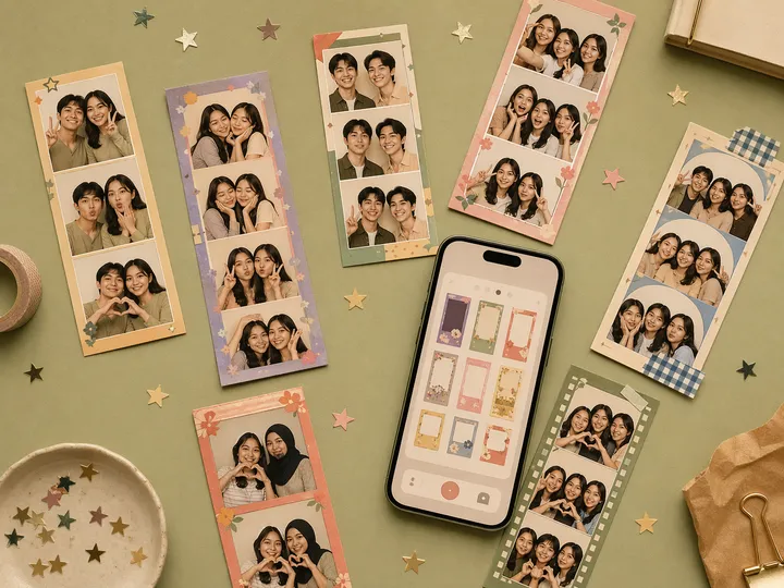 Photo strip Picxelab dan aplikasi photobooth di ponsel